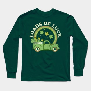 Loads of Luck Cute Green Truck - Shamrock Saint Patricks Day Long Sleeve T-Shirt